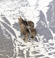 Load image into Gallery viewer, Howling Wolf Porcelain Earrings