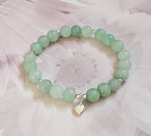 Load image into Gallery viewer, Lucky Genuine Certified Grade A Jade & 925 Sterling Silver Heart Charm Bracelet