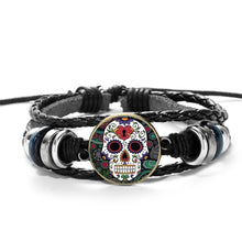 Load image into Gallery viewer, Day of the Dead Sugar Skull Bracelet