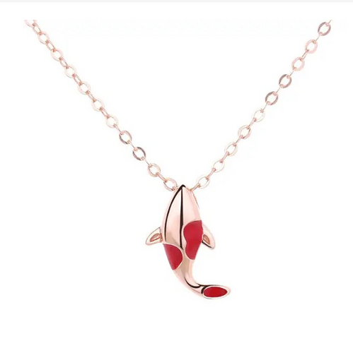 Chinese Lucky Koi Fish Pendant Necklace