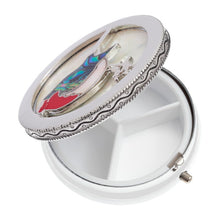 Load image into Gallery viewer, Lucky Paua Shell and Mother of Pearl Robin Pill Trinket Box