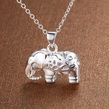 Load image into Gallery viewer, Sterling Silver Elephant Filigree Pendant Necklace