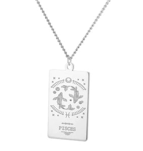 Horoscope Zodiac Pendants Necklace in Gold & Silver