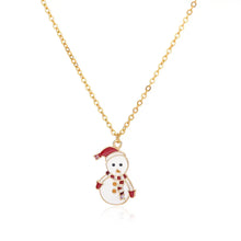 Load image into Gallery viewer, Snowman Christmas Pendant Necklace