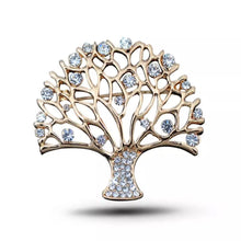Load image into Gallery viewer, Celtic Tree of Life Crystal Brooch