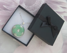 Load image into Gallery viewer, Lucky Genuine Grade A Natural Jade & 925 Sterling Silver Good Fortune Pendant