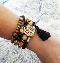 Load image into Gallery viewer, Celtic Tree of Life Bohemian Style Adjustable Natural Wood Bracelet
