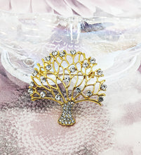 Load image into Gallery viewer, Celtic Tree of Life Crystal Brooch