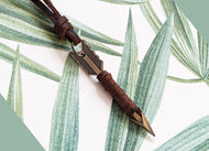 Leather Arrow Adjustable Mens Pendant Necklace