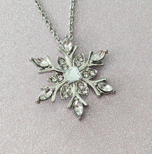 Load image into Gallery viewer, Crystal Snowflake Pendant Necklace