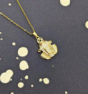 Feng Shui Lucky Toad Pendant Necklace