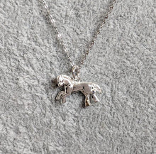 Load image into Gallery viewer, Sterling Silver Pony Horse Galloping Pendant Necklace