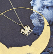 Sterling Silver Welsh Dragon Pendant Necklace