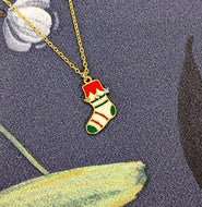 Christmas Stocking Pendant Necklace