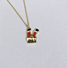 Load image into Gallery viewer, Santa Stuck In a Chimney Christmas Pendant Necklace