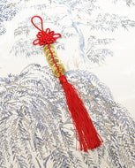 Lucky Chinese Feng Shui Coin Red Silk Protection Door Hanger