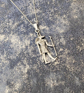 Sterling Silver Egyptian God Anubis The Nether World Pendant Necklace