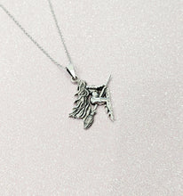 Load image into Gallery viewer, Sterling Silver Salem Sexy Witch Pendant Necklace