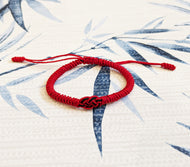 Lucky Chinese Feng Shui Mystic Knot Rope Adjustable Bracelet