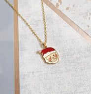 Father Christmas Santa Pendant Necklace