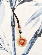 Chinese Zodiac Year of The Rat Lucky Coin Charm Keyring