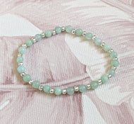 Lucky Genuine Certified Grade A Jade & 925 Sterling Silver Bracelet
