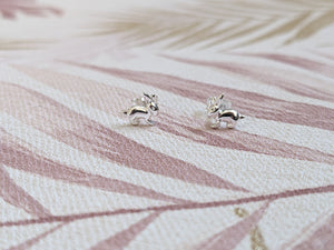 Sterling Silver Bunny Rabbit Stud Earrings