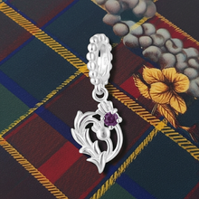 Load image into Gallery viewer, Sterling Silver Scottish Thistle Bracelet Charm
