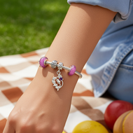 Sterling Silver Scottish Thistle Bracelet Charm