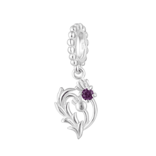 Load image into Gallery viewer, Sterling Silver Scottish Thistle Bracelet Charm