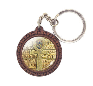 Ancient Egyptian Golden Ankh Keyring Keychain