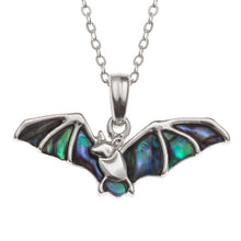 Load image into Gallery viewer, Real Paua Abalone Bat Pendant Necklace