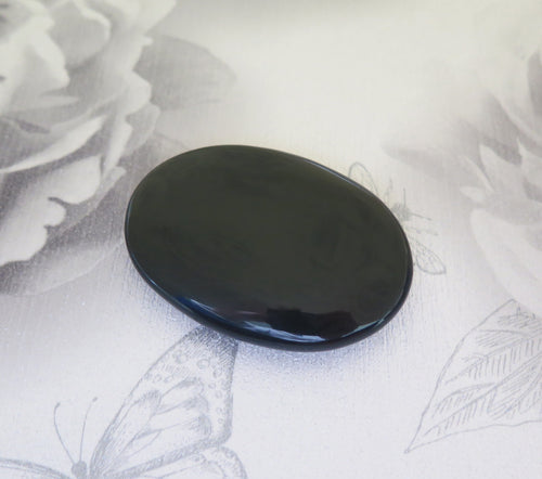 Black Obsidian Palm Stone