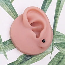 Load image into Gallery viewer, Sterling Silver Onyx Bead Stud Unisex Earrings
