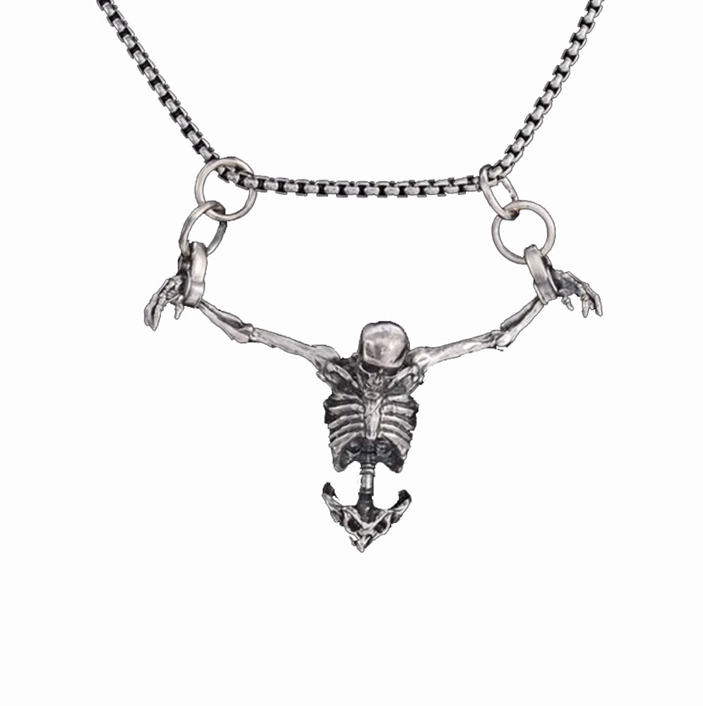 Chained Skeleton Pendant Necklace