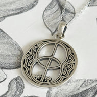Sterling Silver Chalice Well Spiritual Pendant Necklace