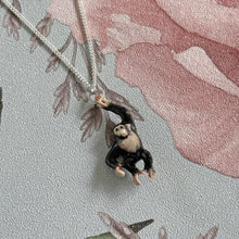 Load image into Gallery viewer, Chimpanzee Chimp Porcelain Animal Pendant Necklace