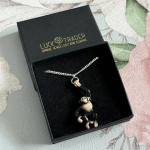 Chimpanzee Chimp Porcelain Animal Pendant Necklace