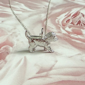 Solid 925 Sterling Silver Cockapoo Pendant Necklace
