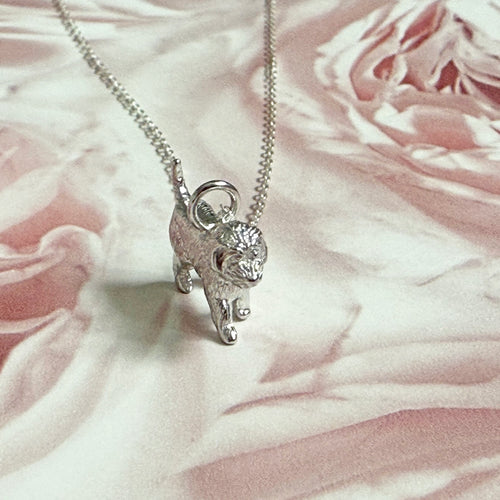 Solid 925 Sterling Silver Cockapoo Pendant Necklace