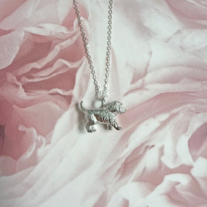 Solid 925 Sterling Silver Cockapoo Pendant Necklace