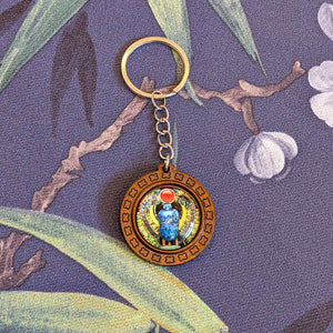 Ancient Egyptian Scarab Beetle Keyring Keychain