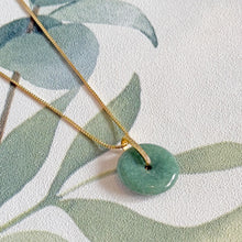 Load image into Gallery viewer, Certified Jade and Gold Plated Sterling Silver Crystal Agogo Pendant Necklace