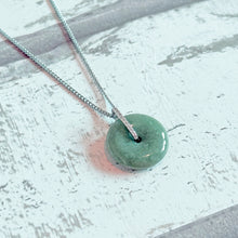 Load image into Gallery viewer, Certified Jade and Sterling Silver Crystal Agogo Pendant Necklace