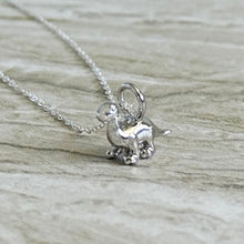 Load image into Gallery viewer, Solid 925 Sterling Silver Diplodocus Dinosaur Pendant Necklace