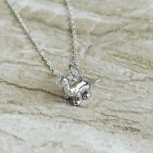 Load image into Gallery viewer, Solid 925 Sterling Silver Diplodocus Dinosaur Pendant Necklace