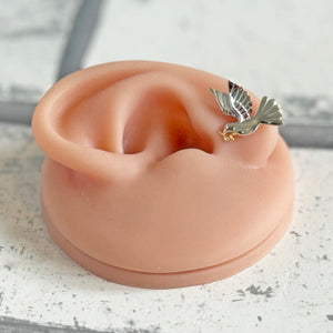 Sterling Silver Dove of Peace Stud Earrings