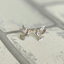 Load image into Gallery viewer, Sterling Silver Dove of Peace Stud Earrings