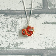 Load image into Gallery viewer, Lucky Chinese Dragon Porcelain Pendant Necklace
