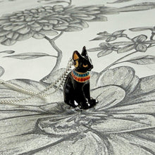 Load image into Gallery viewer, Egyptian Cat Porcelain Pendant Necklace